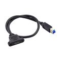 U3-083-BM 50cm B-tyypin USB 3.0 uros Micro 3.0 B-tyypin naaras ruuvikiinnitystyyppinen jatkojohto 5Gbps