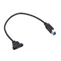 U3-083-BM 50cm B-tyypin USB 3.0 uros Micro 3.0 B-tyypin naaras ruuvikiinnitystyyppinen jatkojohto 5Gbps