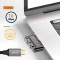 UC-029-TC002 USB 3.1 Tyyppi C naaras USB 3.0 Tyyppi A uros 90 asteen vasen kulmainen litteä tyyppi 10Gbps Data 120W virtasovitin 120W virta-adapteri