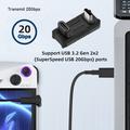 UC-068-OU USB-C uros ja naaras Power Data Video Adapter Vastakkainen U-muotoinen takakulmainen muunnin (13,5 mm etäisyys Space)