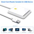 USB 2.0 älykortinlukija - SIM, ID, Pankkikortti - Valkoinen