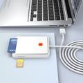USB 2.0 älykortinlukija - SIM, ID, Pankkikortti - Valkoinen