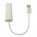 USB 2.0 - RJ45 -Ethernet-sovitinkaapeli - valkoinen