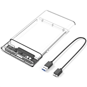 USB 3.0 2.5" SATA HDD/SSD -kotelo - läpinäkyvä