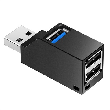 USB 3.0 Hub Jakaja 1x3 - 1x USB 3.0, 2x USB 2.0 - Musta