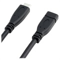 USB 3.1 Type-C / USB 3.1 Type-C Jatkokaapeli - Musta