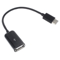 USB 3.1 Type-C / USB 2.0 OTG-kaapelisovitin - 15cm - Musta
