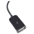 USB 3.1 Type-C / USB 2.0 OTG-kaapelisovitin - 15cm - Musta