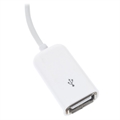 USB 3.1 Type-C / USB 2.0 OTG-kaapelisovitin - 15cm - Valkoinen