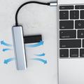 USB-C 7-in-1 -keskitin - HDMI/USB-A/USB-C PD/SD/Micro SD - Harmaa