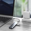 USB-C 7-in-1 -keskitin - HDMI/USB-A/USB-C PD/SD/Micro SD - Harmaa