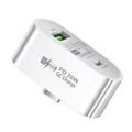 USB-C virtalähde Jakaja 1x2 - 20W USB-C, 2.4A USB-A - Valkoinen