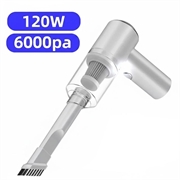 USB ladattava johdoton autopölynimuri 6000Pa - Valkoinen