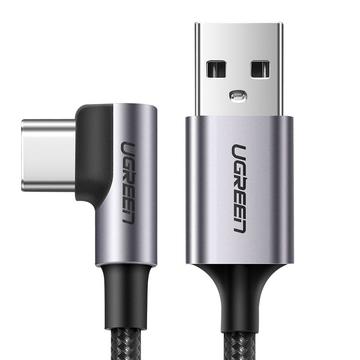 Ugreenin kulmikas USB-A USB-C-kaapeli - 2m, 3A - harmaa