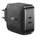 Ugreen CD216 Pikaseinälaturi  - 2x USB-C PD, QC4.0 - 66W