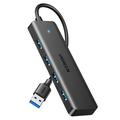 Ugreenin nopea 4-porttinen USB 3.0 -jakaja - 15cm, 5Gbps - musta