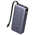 Ugreen PB536 20000mAh -varavirtalähde sisäänrakennetulla USB-C-kaapelilla - 45W - harmaa