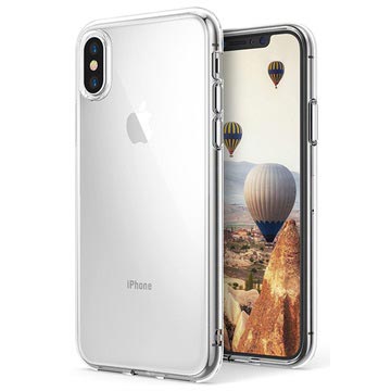 iPhone X / iPhone XS Ultra Slim Pro Silikonikotelo - Läpinäkyvä