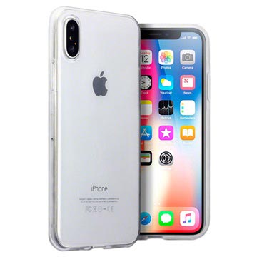 iPhone X / iPhone XS Erittäin Ohut Silikonikotelo - Läpinäkyvä