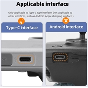 UltraFlex USB-C pölynestopistoke droneille, älypuhelimille ja tableteille - 3 kpl - musta