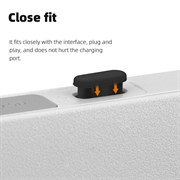 UltraFlex USB-C pölynestopistoke droneille, älypuhelimille ja tableteille - 3 kpl - musta
