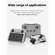 UltraFlex USB-C pölynestopistoke droneille, älypuhelimille ja tableteille - 3 kpl - musta