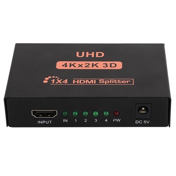 HDMI Jakaja 1x4 CY10 - 3D, 4K Ultra HD - Musta