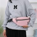 Unisex yksi olkalaukku / Crossbody laukku - vaaleanpunainen