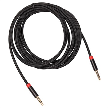 Universal 3.5mm Stereo AUX-Audiokaapeli - 3m - Musta