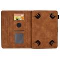 Universal 3D-kuvioinen Smart Tablet Folio -kotelo - 10" - Ruskea