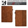 Universal 3D-kuvioinen Smart Tablet Folio -kotelo - 10" - Ruskea
