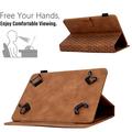 Universal 3D-kuvioinen Smart Tablet Folio -kotelo - 10" - Ruskea