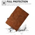Universal 3D-kuvioinen Smart Tablet Folio -kotelo - 10" - Ruskea