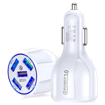 Universaali 5xUSB Nopea Autolaturi - QC3.0