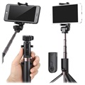 Yleismallinen 3-in-1 Bluetooth Selfie Keppi & Jalusta - Musta