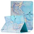 Universal Marble Pattern Tablet Folio Kotelo - 10" - Sininen