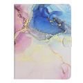 Universal Marble Pattern Tablet Folio Kotelo - 10" - Pinkki / Sininen