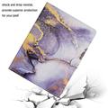 Universal Marble Pattern Tablet Folio Kotelo - 10" - violetti