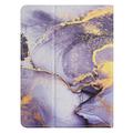 Universal Marble Pattern Tablet Folio Kotelo - 10" - violetti