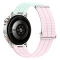 Yleiskäyttöinen, pikavapautuksella varustettu Magic Tape -nylonkellohihna, 18mm - syaani / vaaleanpunainen