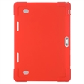 Universaali Iskunkestävä Silikonikotelo Tableteille - 10" (Avoin pakkaus - Erinomainen) - Punainen