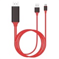 Yleiskäyttöinen Type-C:stä HDMI:hin Adapteri - 2m - Punainen