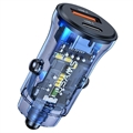 Baseus Magic USB ja USB-C QC&PD Autolaturi - 45W - Musta