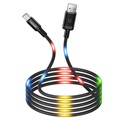 Usams US-SJ288 Dancing LED USB 2.0 / MicroUSB Cable - 1m - Black