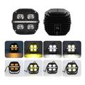 V112 65W:n LED-moottoripyörän ajovalot - IP67, 12000lm, kauko- ja lähivalot - 2 kpl. - musta