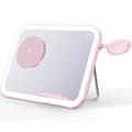 V22 3-in-1 MagSafe langaton latauslaite, LED-meikkipeili, yövalo - vaaleanpunainen väri