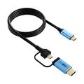 V292 4K 60Hz USB-C USB-C/HDMI 2.0 -videomuunninkaapeli - 2m - musta / sininen