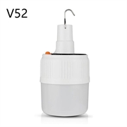 V52 Kannettava ladattava aurinko Camping LED-lamppu / lamppu, jossa on 5-vaihteinen valaistus ja koukku