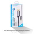 VENTION CGZBH CGZ USB-C-DP-kaapeli - 4K UHD -suorituskyky - 1m