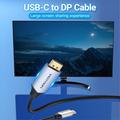 VENTION CGZBH CGZ USB-C-DP-kaapeli - 4K UHD -suorituskyky - 2m - Musta / harmaa